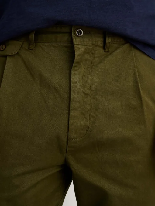 Standard Pleated Pant In Chino (Long Inseam)